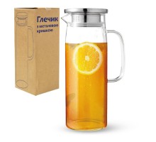 Глечик з металевою кришкою 1,2л 9097-6