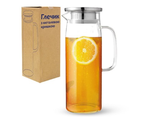 Глечик з металевою кришкою 1,2л 9097-6