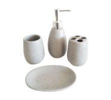 Набір 4 предмета Grey (мильниця, підставка для зубних щіток, стакан, діспансер для мила ) 888-06-031