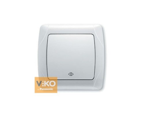 Вимикач одноклавішний перехресний VIKO Carmen Білий 90561031
