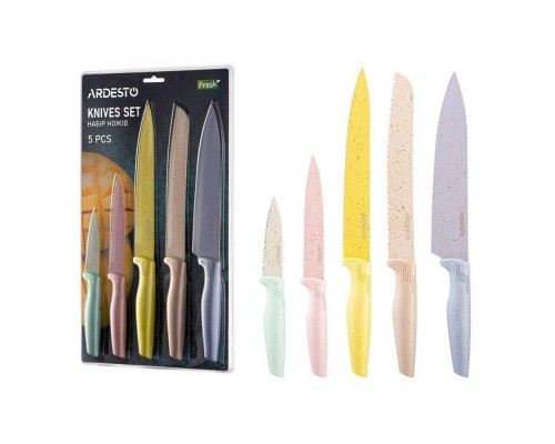 Набір ножів з нержавіючої сталі 5 предметів Ardesto Fresh  AR2105FR