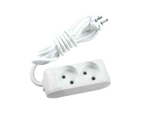 Подовжувач без з/з 2 гнізда 3м сірий із захисними шторками X-tendia USD WLTB0223-2GR-UA