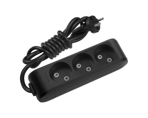 Подовжувач 3 гнізда 2 м сірий  X-tendia USD 0232-2GR-UA