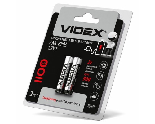 Акумулятор VIDEX HR03/AAA 1100mAh 2pcs поштучно