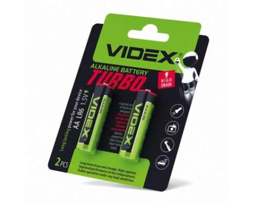 Батарейка VIDEX LR6/AA Turbo 2шт