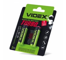 Батарейка VIDEX Turbo LR6/AA 2pcs SHRINK CARD (20/360) блістер