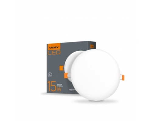 Світильник LED VIDEX Downlight 15W вбудований круг 4100K VL-DLFR-154
