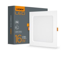 Світильник LED VIDEX Downlight Back 16W вбудований квадрат 5000K 185-265V VL-DLBS-165