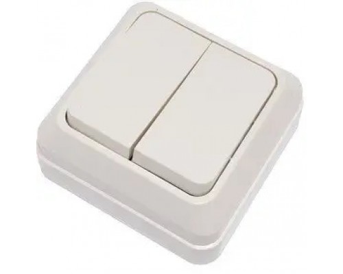 Вимикач 2-х клавішний зовнішній YAWEITAI YM-1804