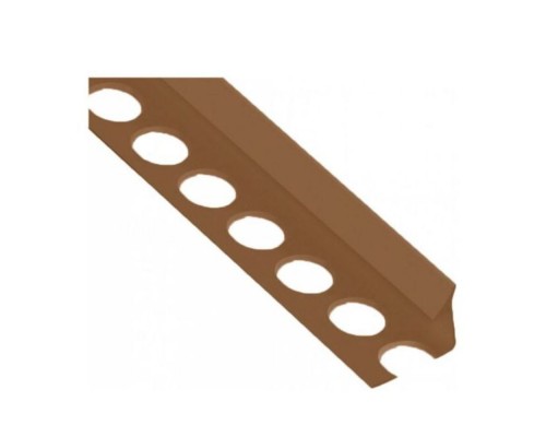 Кут для плитки зовнішній однотонний ТЕМНО-КОРИЧНЕВИЙ  7-8мм LRNA08-08