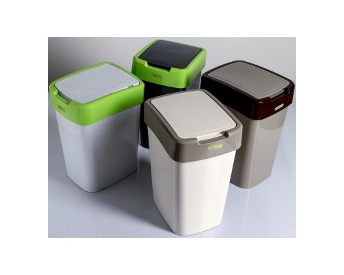 Відро 18л для сміття з подвійною кришкою AK748