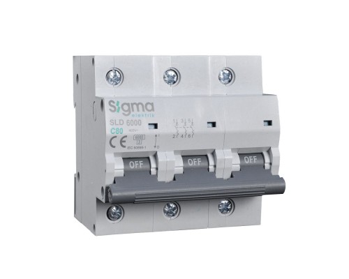 Автоматичний вимикач SIGMA C-типу 3р 100А 6кА 55-58-07