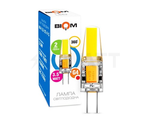 Лампа світлодіодна Led BIOM 3.5W 4500K G4 1507 220V