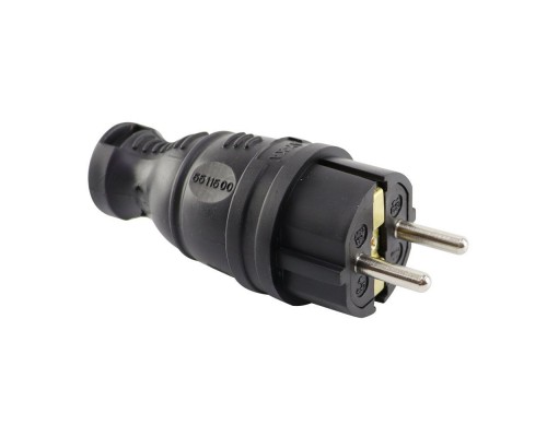 Вилка електрична AY-KA КАУЧУК з заземленням пряма 16А 62-54-05