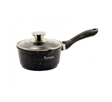 Ківш алюмінієвий антипригарний 1,3л з скляною кришкою 0716-BL