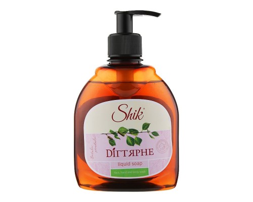 Мило рідке ТМ ШИК дігтярне в полімерній пляшці з дозатором 0,3кг