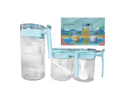 Набір ємностей Dressing (пляшка для олії-650мл ємність з ложкою-380мл) 6060-01