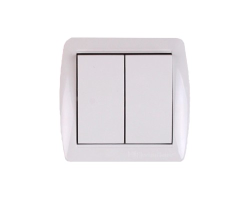 Вимикач 2-х клавішний Electro House Acura білий ЕН-2141