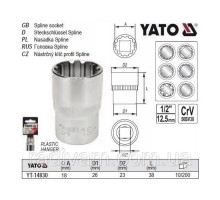 Головка торцева Spline.YATO з квадр 1/2 М=18мм L=38мм YT-14830