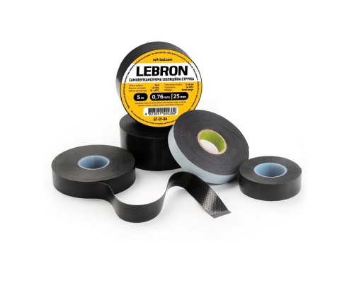 Стрічка ізоляційна LEBRON 5м 0,76мм Х 25мм 67-01-84 Стрічка ізоляційна LEBRON 5м 0,76мм Х 25мм 67-01-84