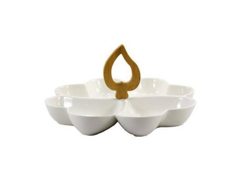 Менажниця на 4 секції 28см на підставці з 4-ма шпажками PJ01579