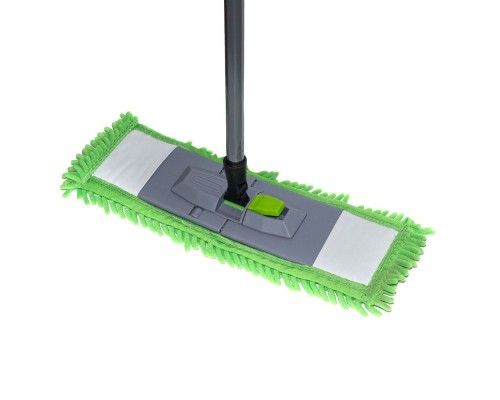 Швабра-натирач зелений Мікрофібра локшина  40см 8044