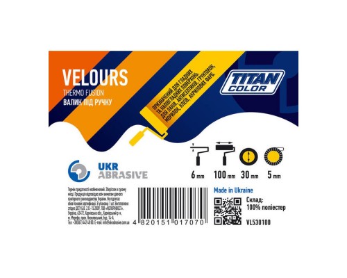 Валик TITAN COLOR під ручку 6*50*100 Валик TITAN COLOR під ручку 6*50*100
