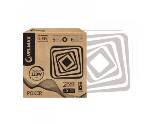 Світильник LED VELMAX V-CL-POKER 120W smart 3000-6500K 8500Lm 23-45-14