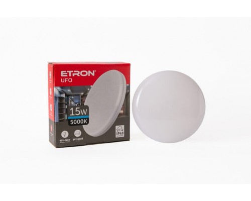 Світильник LED ETRON UFO 15W 95-265V накладний круг 5000К 1-EIP-905