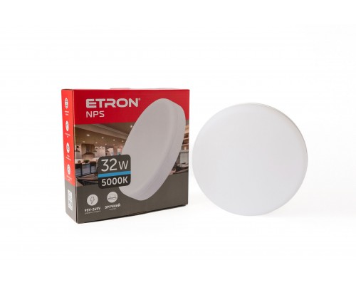 Світильник LED ETRON NPS 32W 95-265V накладний круг 5000К IP20 1-EMP-734