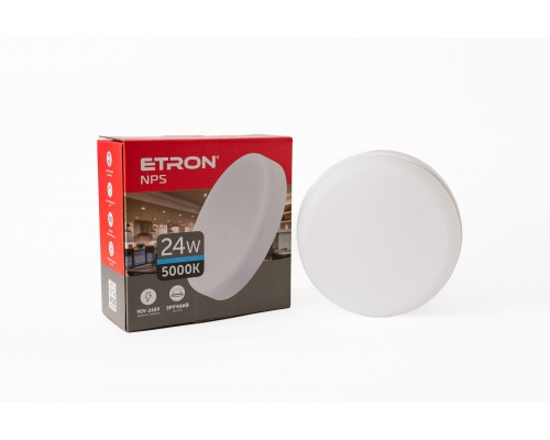 Світильник LED ETRON NPS 24W 95-265V накладний круг 5000К ETRON 1-EMP-731