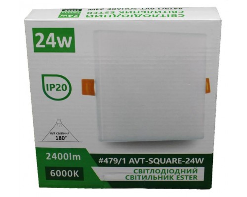 Світильник LED AVT-SQUARE 24W ESTER Pure White 479/1 Світильник LED AVT-SQUARE 24W ESTER Pure White 479/1