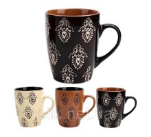 Чашка керамічна 340мл KW 141 "Візерунки"