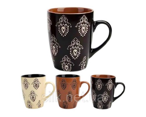 Чашка керамічна 340мл KW 141 "Візерунки"