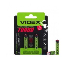 Батарейка VIDEX Turbo LR03/AAА 2pcs SHRINK CARD (20/360) блістер