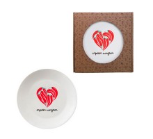 Тарілка склокераміка 25см "Гаряча штучка" (Подарункова коробка) 1228