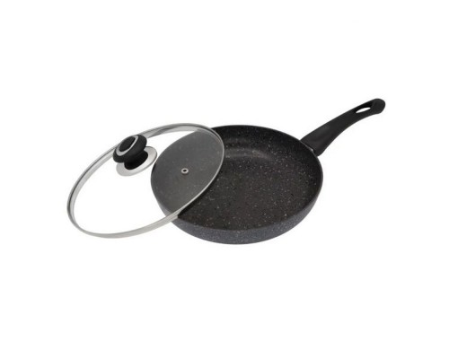 Сковорода d28 з скляною кришкою Граніт FPG-285