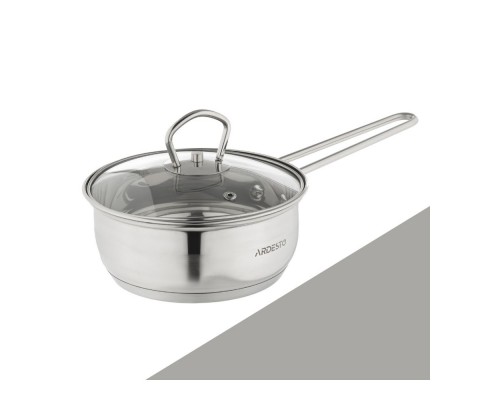 Ківш з нержавіючої сталі 1,3л сферичний з скляною кришкою ZB-1,3BB