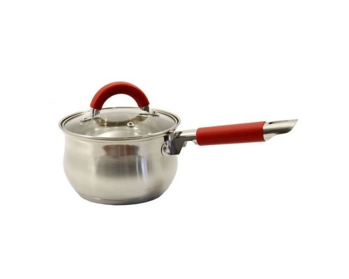 Ківш з нержавіючої сталі 1,3л сферичний з скляною кришкою ZB-1,3RR