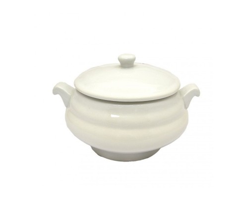 Супниця фарфорова біла 2500мл квадратна 801925-А