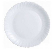 Тарілка овальна "Хвилястий край" WHITE 25см