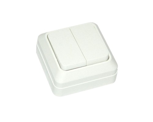 Вимикач 2-х клавішний АВАТАР зовнішній