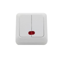 Вимикач 2-х клавішний АВАТАР зовнішній з підсвічуванням