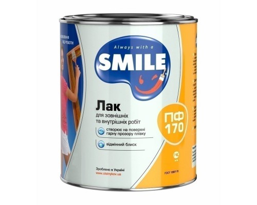 Лак алкідний 0.37кг ПФ-170 SMILE