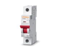Автоматичний вимикач RS4 1п 6А 4,5кА С VIDEX RESIST VF-RS4-AV1C06