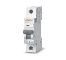 Автоматичний вимикач RS6 1п 16А 6кА С VIDEX RESIST VF-RS6-AV1C16