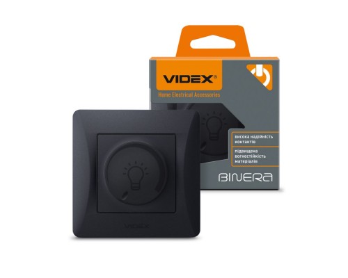 Димер 600Вт чорний графіт VIDEX BINERA VF-BNDM600-BG Димер 600Вт чорний графіт VIDEX BINERA VF-BNDM600-BG