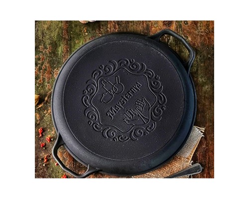 Сковорода-жаровня чавунна лита 34*4см 340-40Ук
