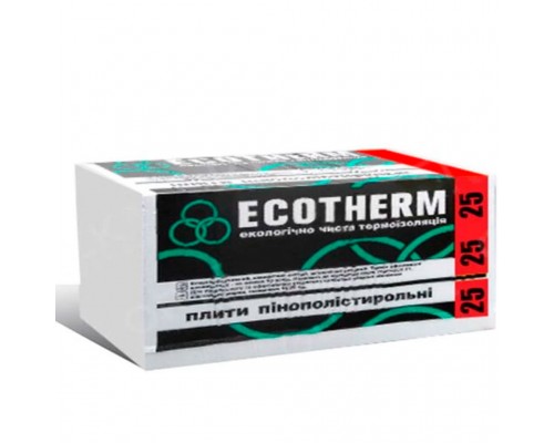 Плити пінополістирольні 25/10 Ecotherm ( 6шт/3м.кв)