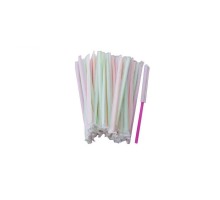 Трубочка для напоїв з вигином біла (100шт) 210*6мм Empire 0243